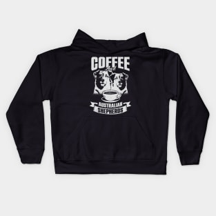 Coffee And Australian Shepherds Dog Lover Gift Kids Hoodie